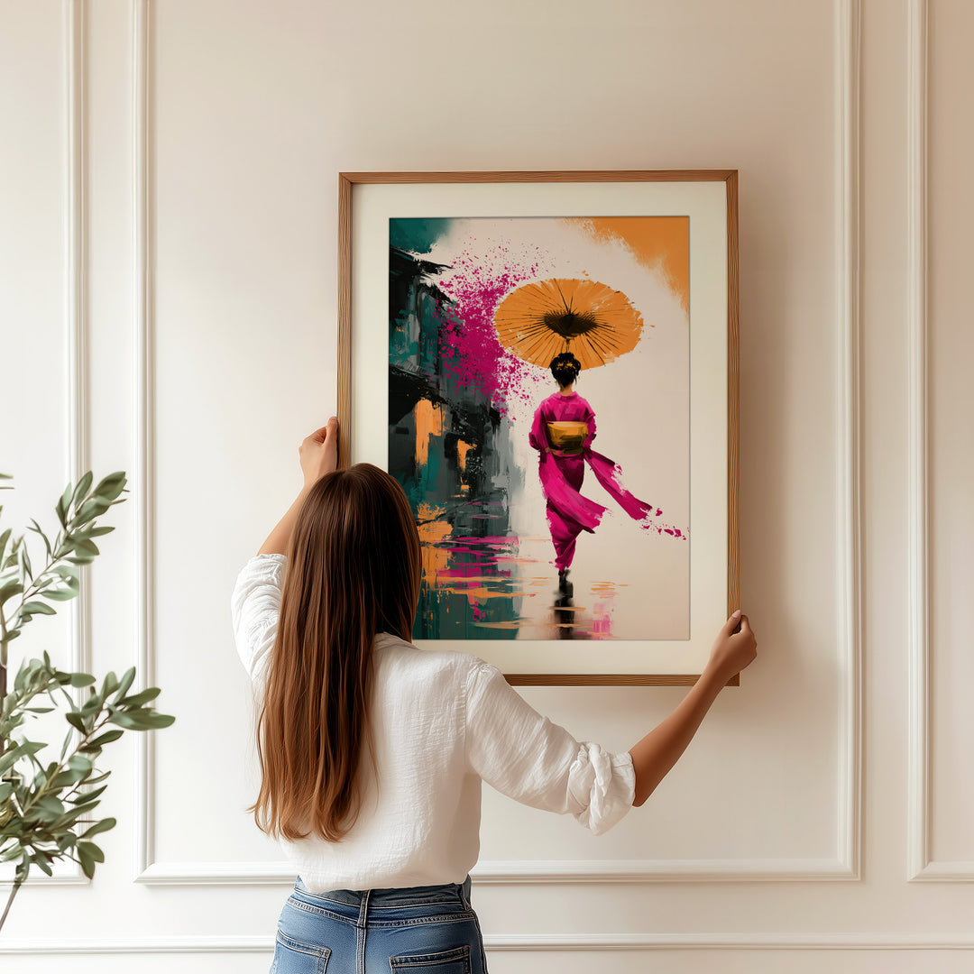 Pink Kimono Wall Art