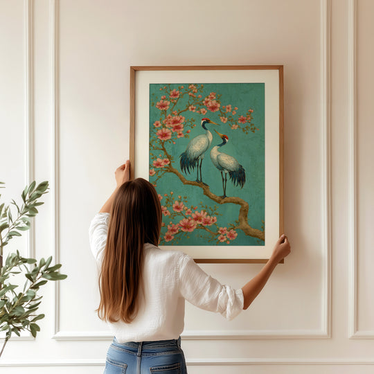 Japanese Crane Wall Art Print