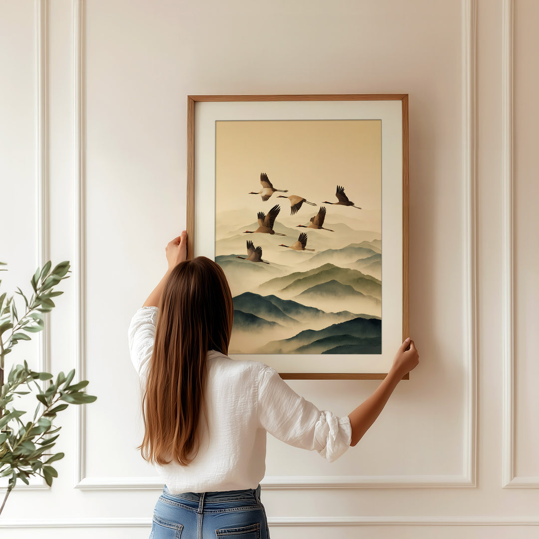 Flying Crane Art Prin