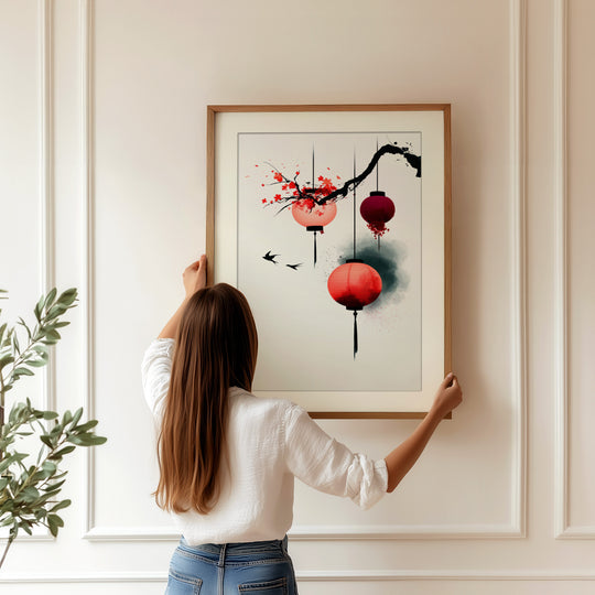 Japanese Lantern Wall Art Print