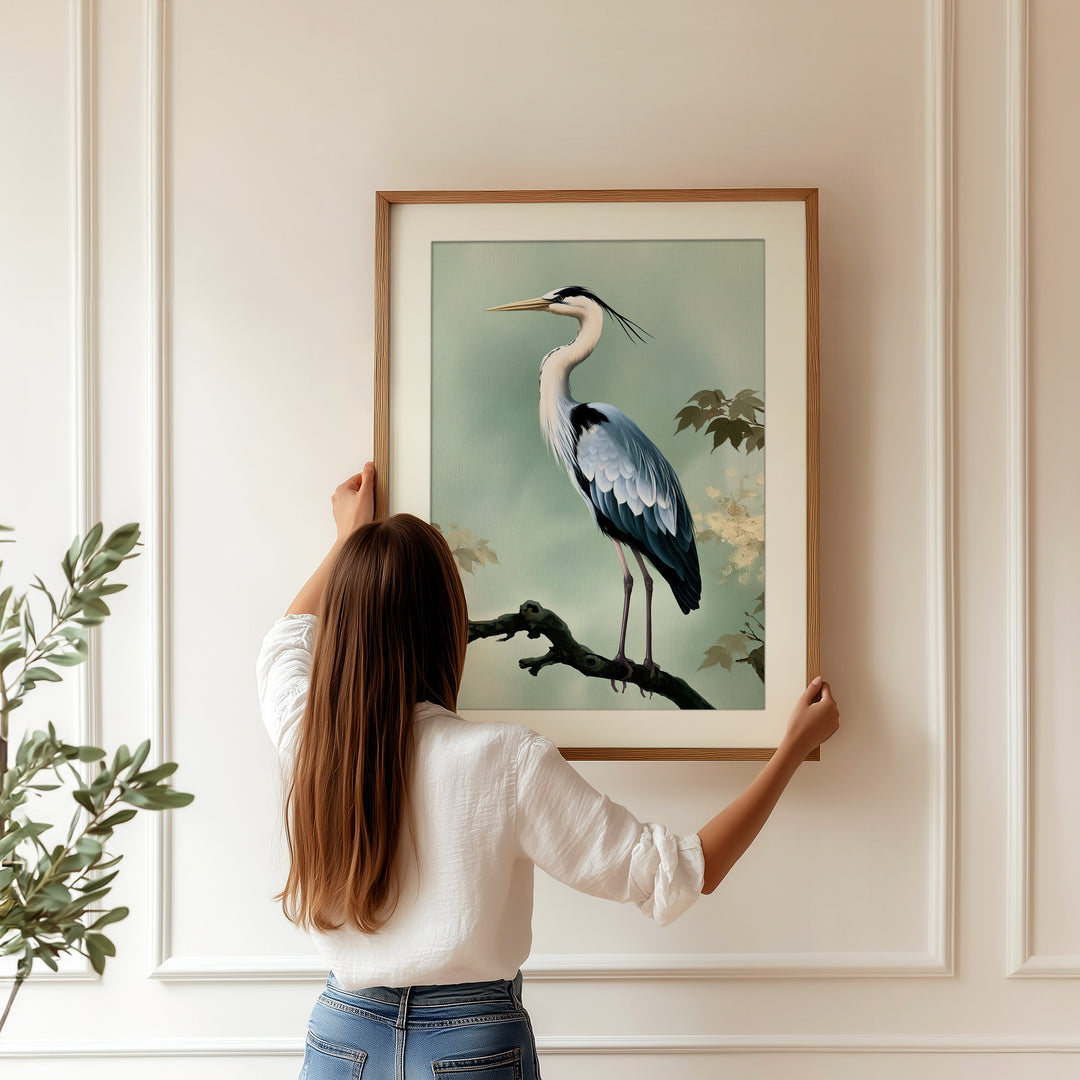 Grey Heron Art Print