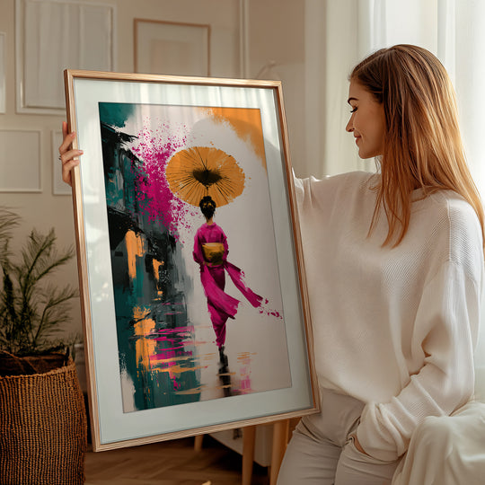 Pink Kimono Wall Art