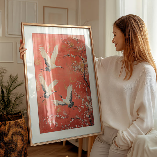 Japanese Crane Wall Art