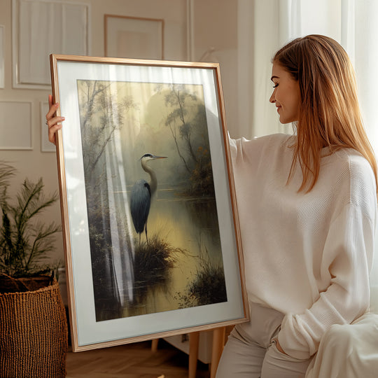 Heron Wall Art Print