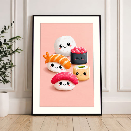 Cute Sushi Art Print
