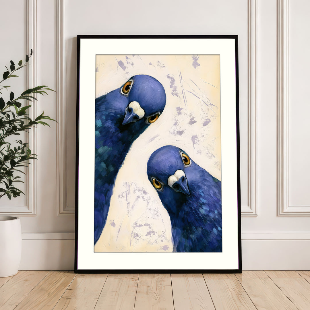 Blue Peacock Art Print