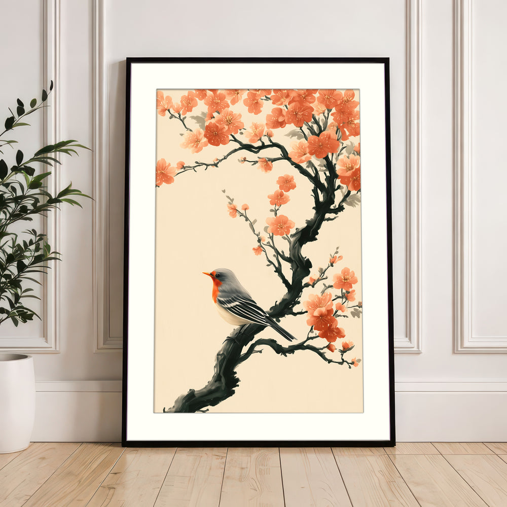 Orange Floral Wall Art