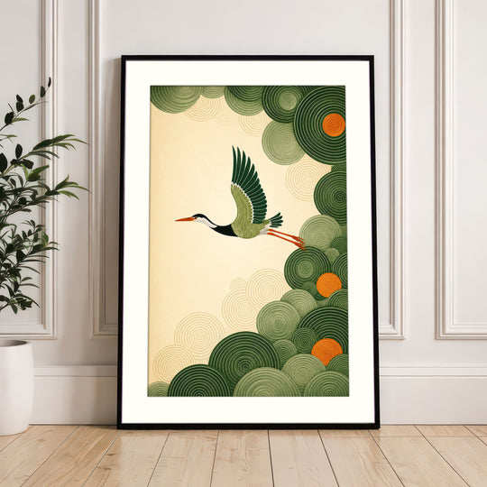 Heron Bird Art Print