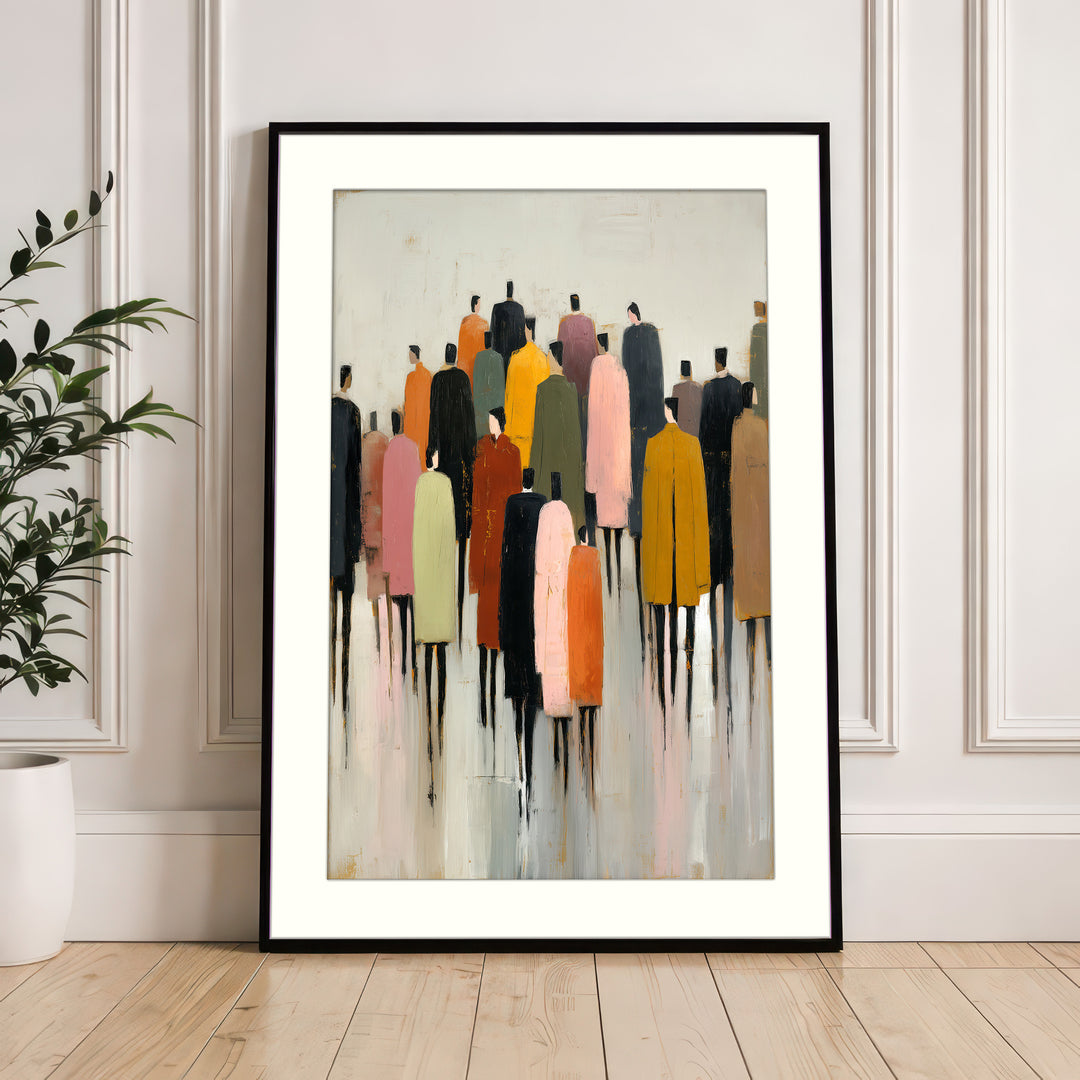 abstract crowd art print