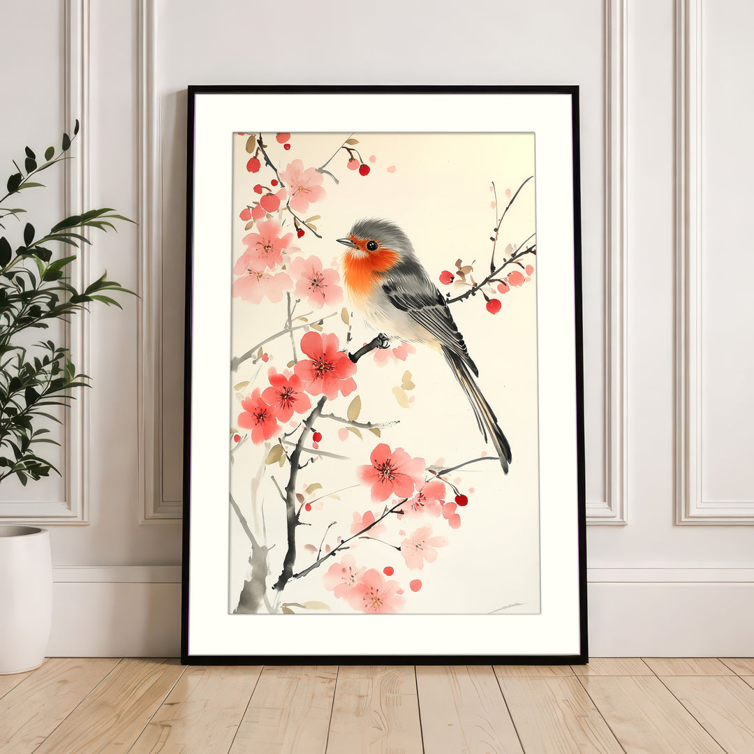 Robin Bird Wall Art Print
