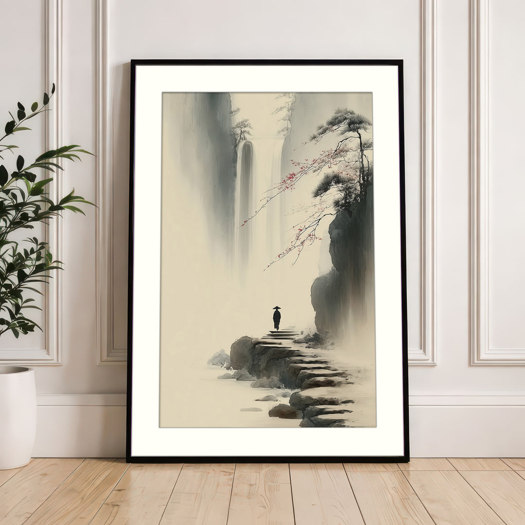 Japanese Waterfall Art Print