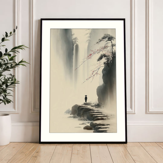Japanese Waterfall Art Print