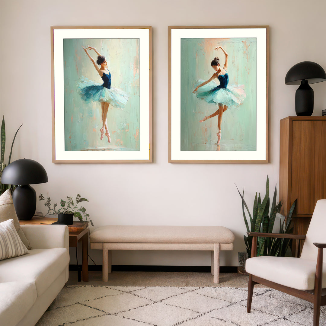 Ballerina Wall Art Prints Set of 2
