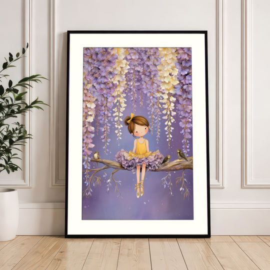Ballerina Girl Wall Art Print