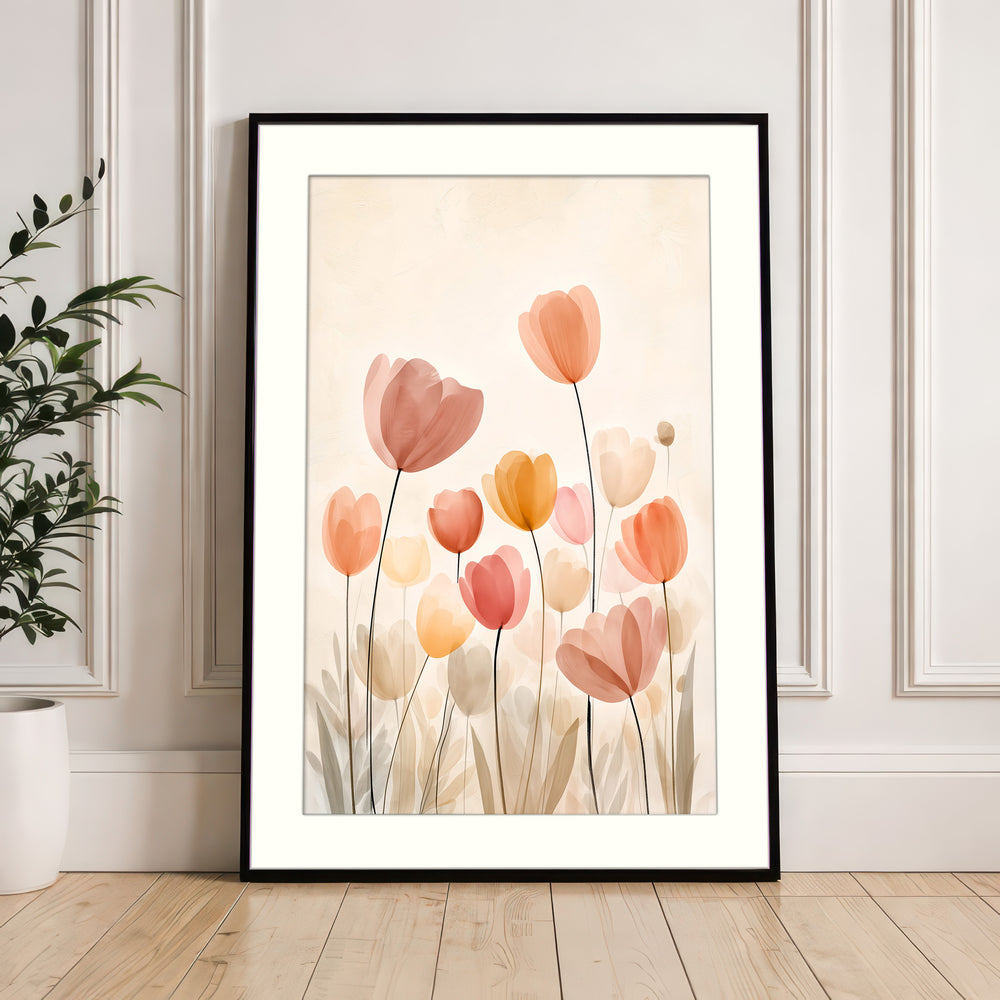 Pastel Tulip Art Print