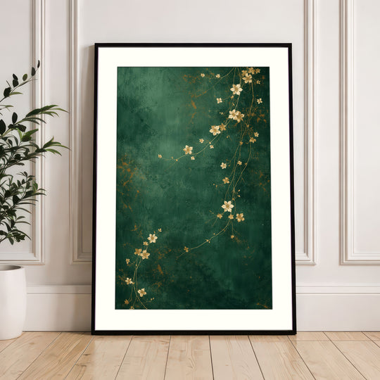 Green Floral Wall Art Print