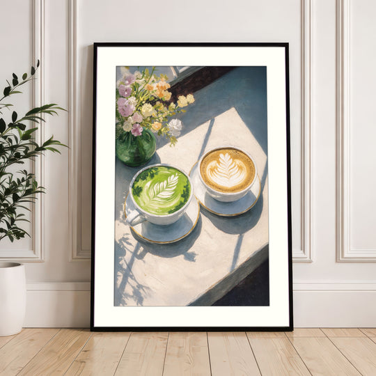 Coffee and matcha wall art print