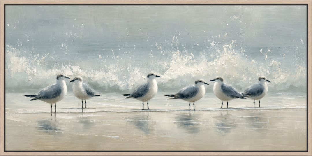 Seagull Beach Canvas Print
