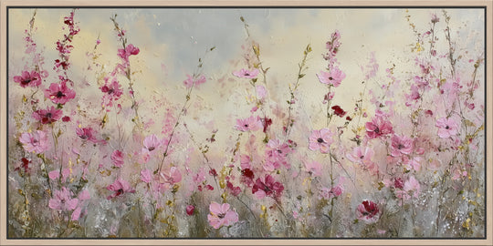 Pink Wildflower Meadow Canvas Print