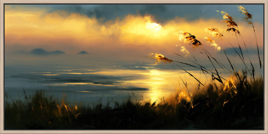 Large Coastal Sunset Canvas Print