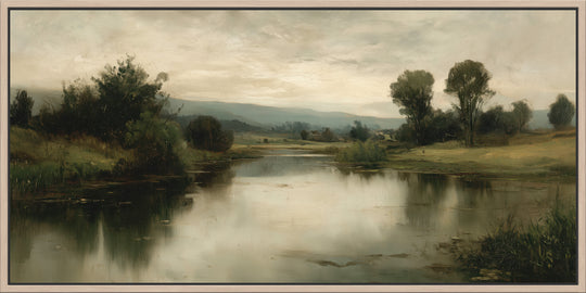 River Landscape Canvas Print
