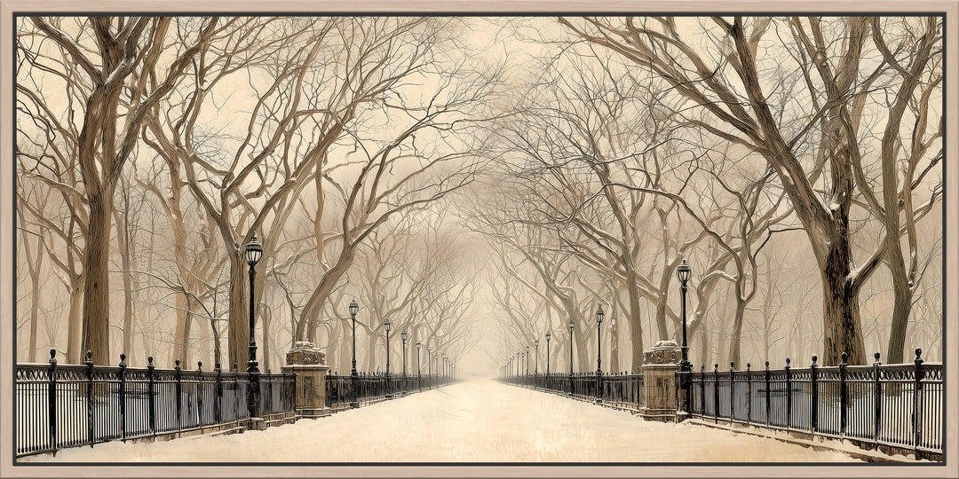Winter Park Path Canvas Print