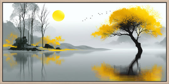 Large Yellow Tree Canvas Print