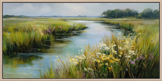 River meadow canvas print