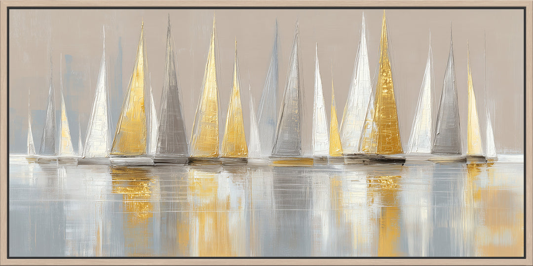 Gold Sailboat Canvas Print