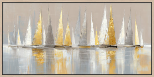 Gold Sailboat Canvas Print