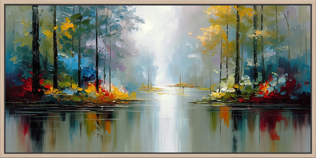 Abstract Forest Lake Canvas Print