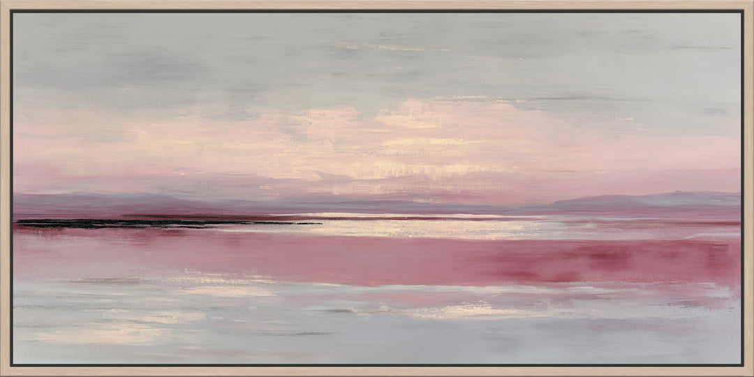 Pink Abstract Seascape Canvas Print