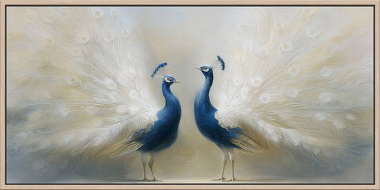 Peacock Pair Canvas Print