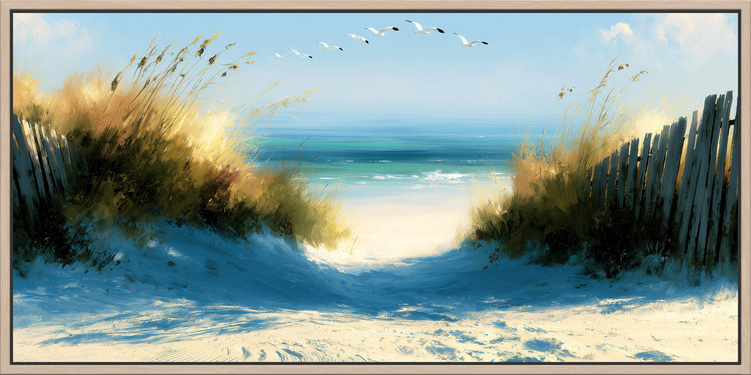 Large Beach Path Canvas Print
