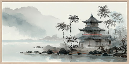 Japanese temple canvas print