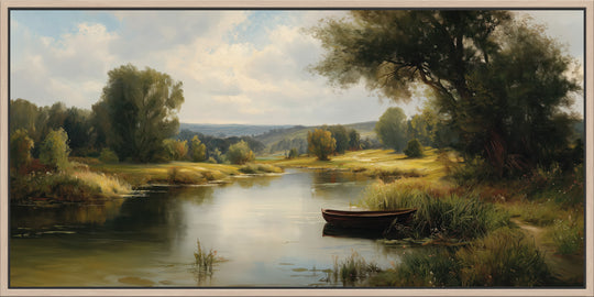 River Boat Canvas Print