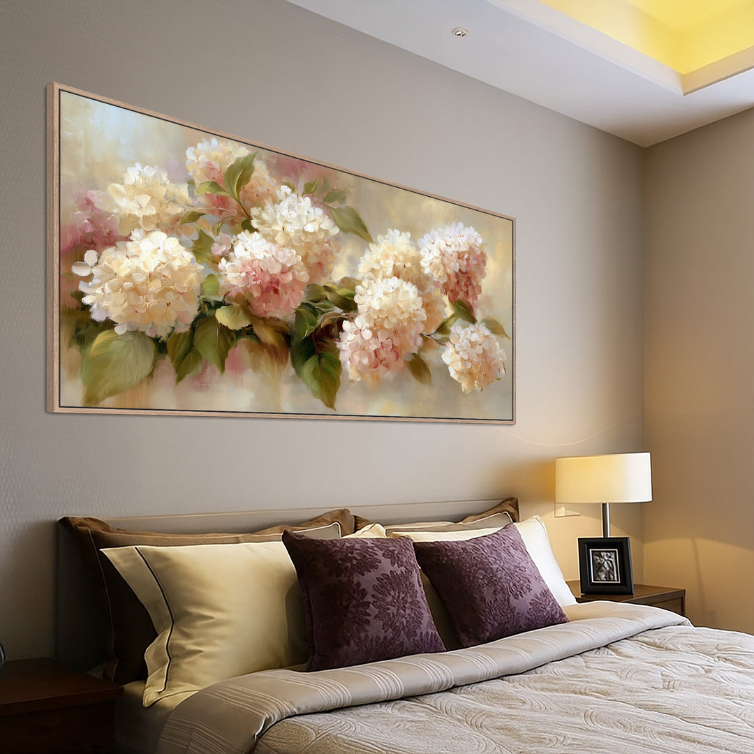 Blush Hydrangea Canvas Print