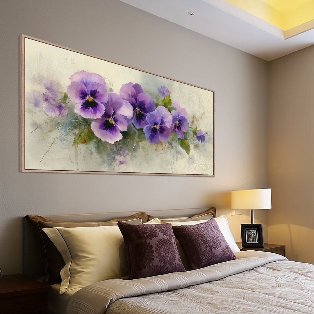 Purple Pansy Canvas Print