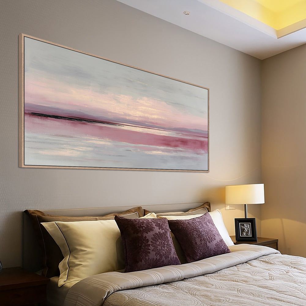 Pink Abstract Seascape Canvas Print