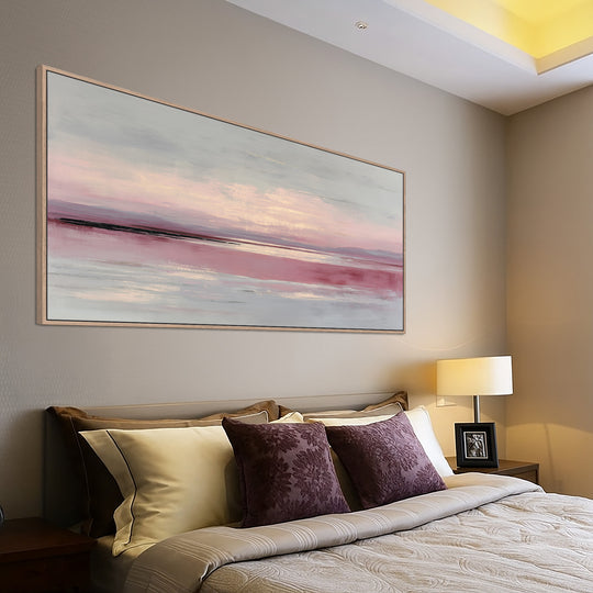 Pink Abstract Seascape Canvas Print