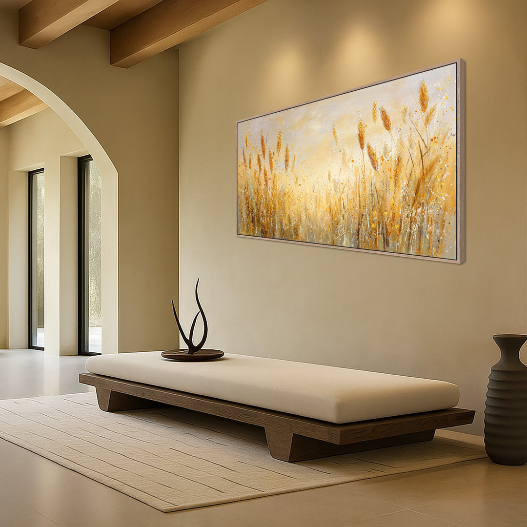 Golden wheat canvas print