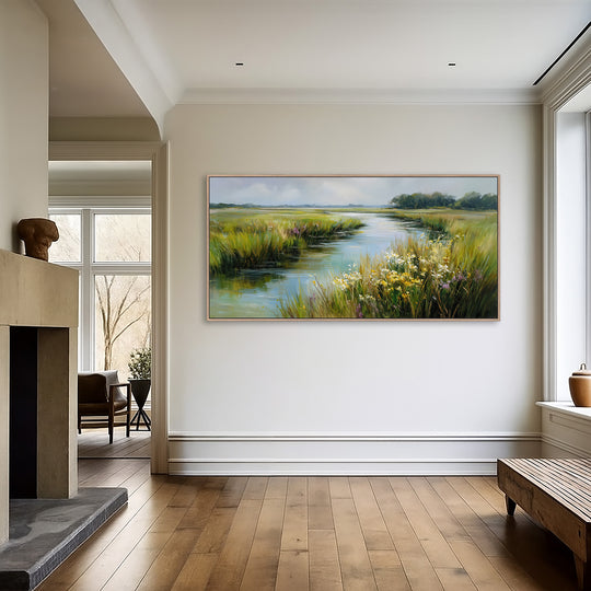 River meadow canvas print