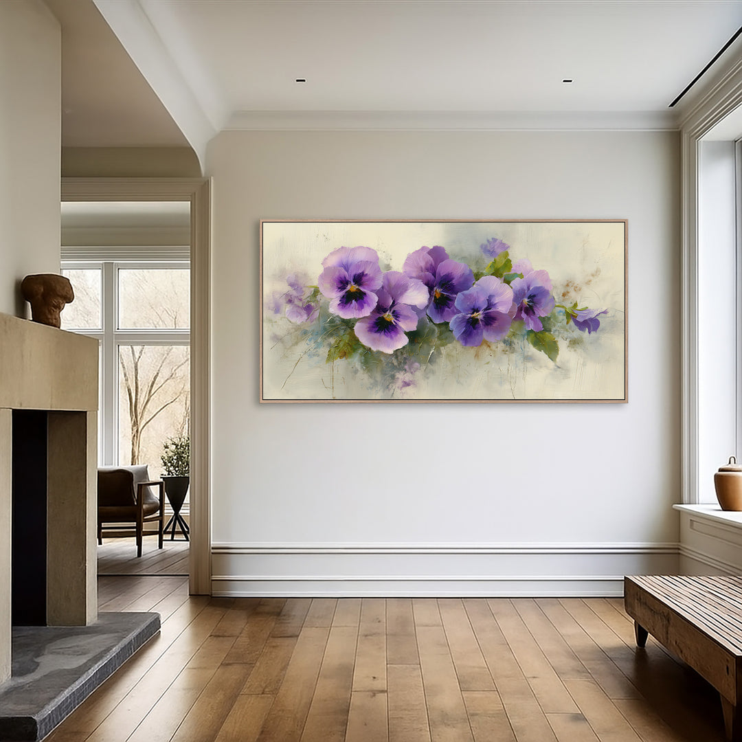 Purple Pansy Canvas Print