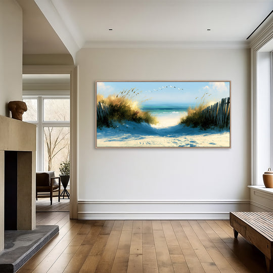 Large Beach Path Canvas Print