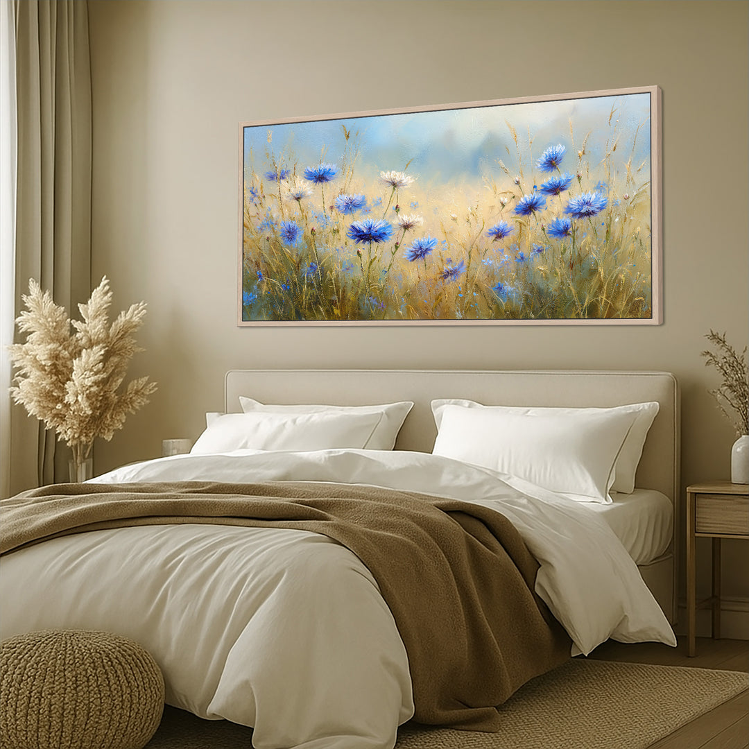 Blue Wildflower Canvas Print
