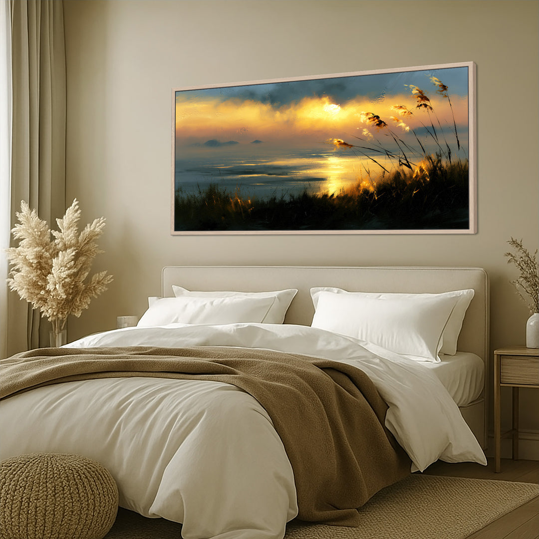 Large Coastal Sunset Canvas Print