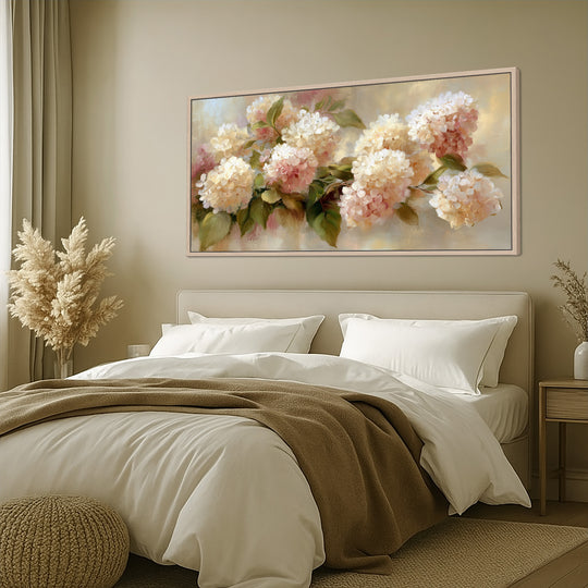 Blush Hydrangea Canvas Print