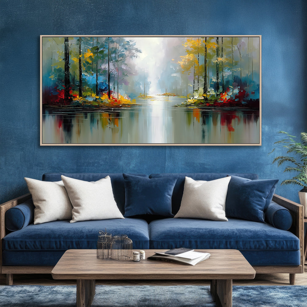 Abstract Forest Lake Canvas Print