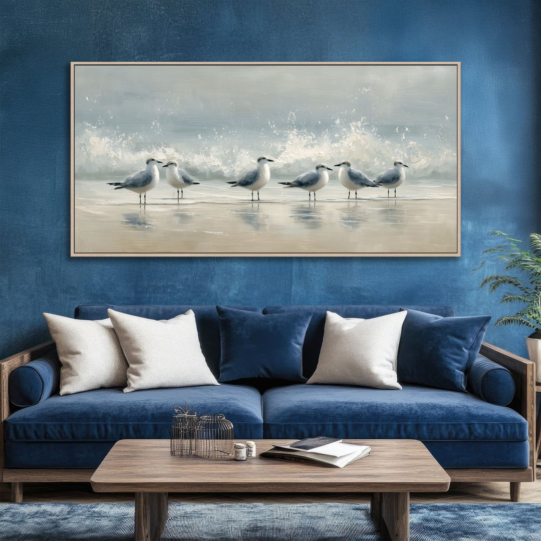 Seagull Beach Canvas Print