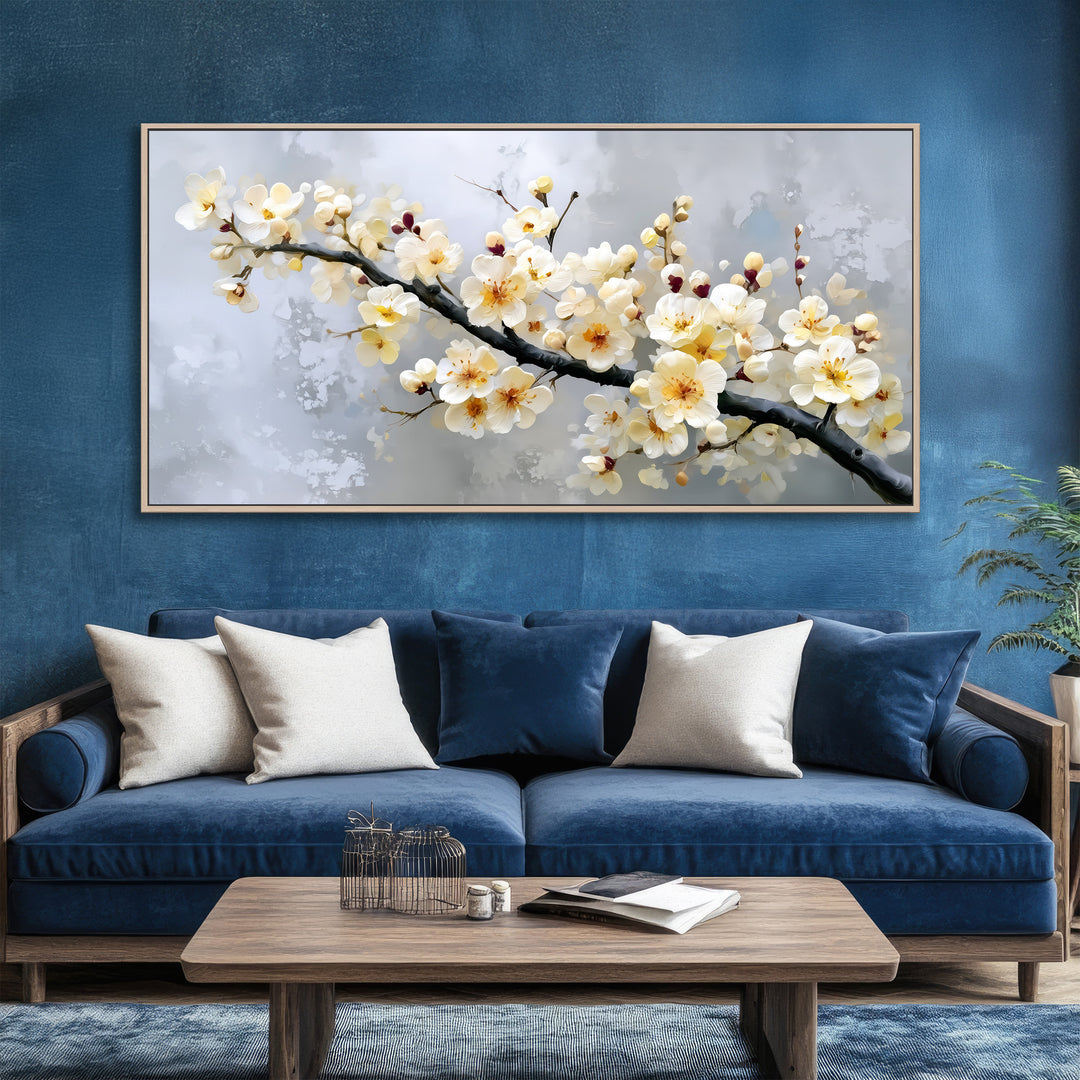 Large White Blossom Canvas Print